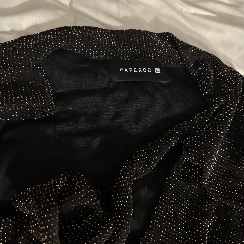 XL Black Shimmer Top